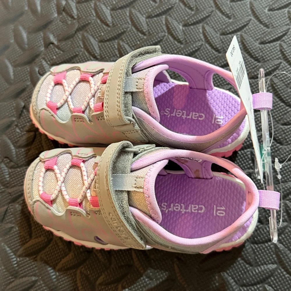 Carters Kwando Toddler Sport Sandal Gray 10 NEW